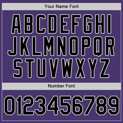 Custom Purple Black-Gray Authentic Baseball Jersey