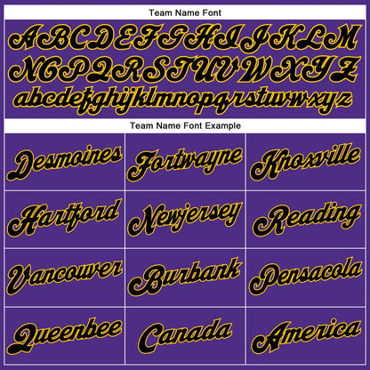 Custom Purple Black Pinstripe Black-Gold Authentic Basketball Jersey