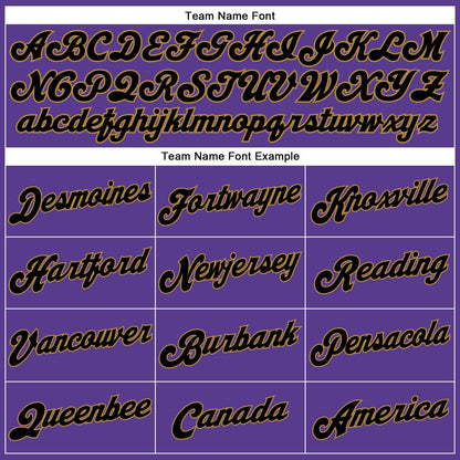 Custom Purple Black Pinstripe Black-Old Gold Authentic Basketball Jersey