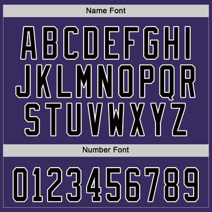 Custom Purple Black-Gray Hockey Jersey