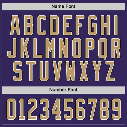 Custom Purple Old Gold-Black Hockey Jersey
