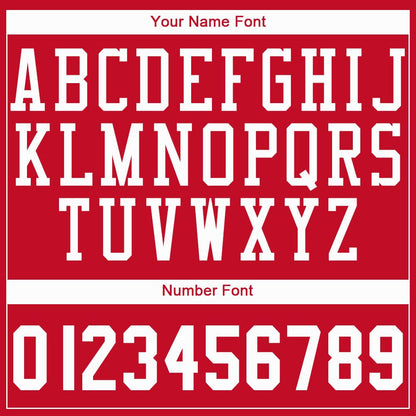 Custom Red White Round Neck Basketball Jersey
