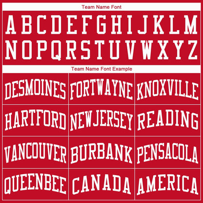 Custom Red White Round Neck Basketball Jersey