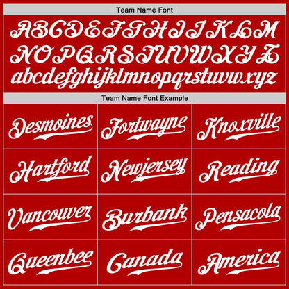 Custom Red White Authentic Baseball Jersey