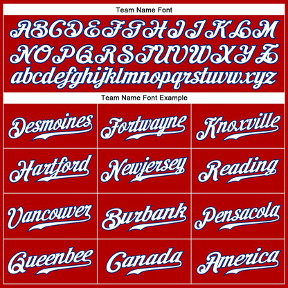 Custom Red White Pinstripe Royal-White Authentic Baseball Jersey