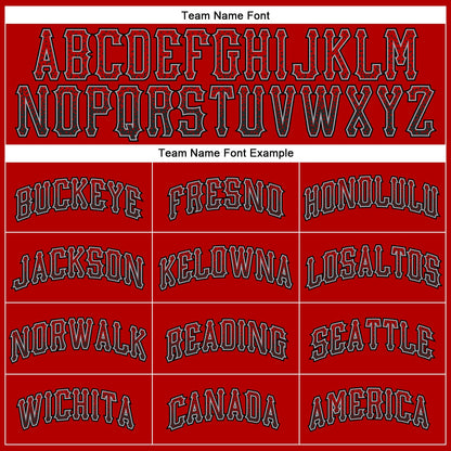 Custom Red Black-Gray Authentic Drift Fashion Baseball Jersey