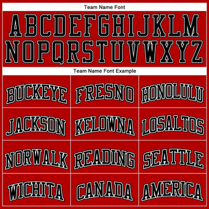 Custom Red White Pinstripe Black-White Authentic Basketball Jersey