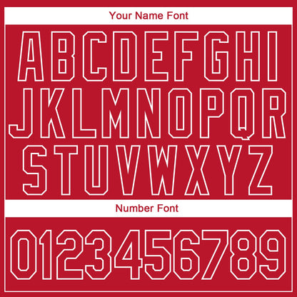 Custom Red Red-White Christmas 3D Authentic Baseball Jersey