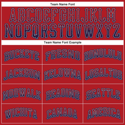 Custom Red Navy-Gray Authentic Drift Fashion Baseball Jersey