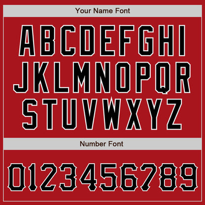 Custom Red Black-White Authentic Baseball Jersey