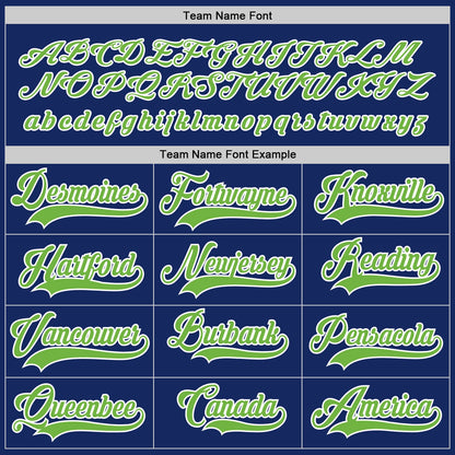 Custom Royal Neon Green-White Hockey Jersey