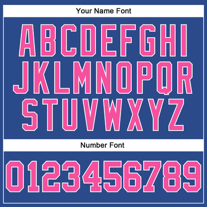 Custom Royal Pink-White Authentic Throwback Basketball Jersey