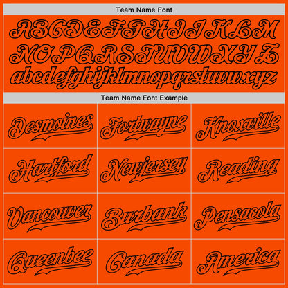 Custom White Orange-Black Authentic Split Fashion Baseball Jersey