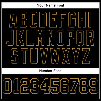 Custom White Black-Old Gold Authentic Split Fashion Baseball Jersey