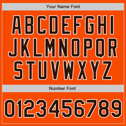 Custom Orange Brown-White Authentic Split Fashion Baseball Jersey