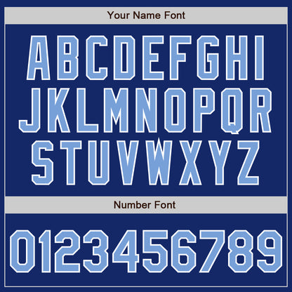 Custom Royal Light Blue-Gray Authentic Split Fashion Baseball Jersey