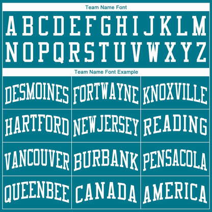 Custom Teal White Round Neck Basketball Jersey
