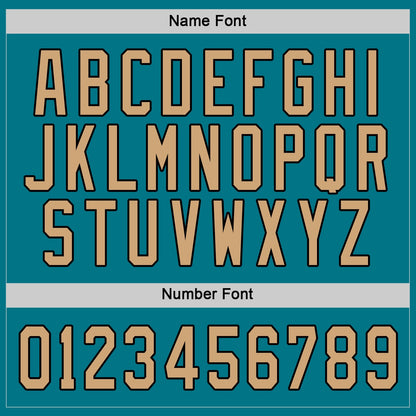Custom Teal Old Gold-Black Hockey Jersey