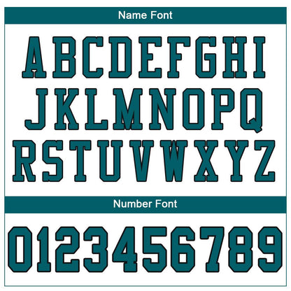 Custom White Teal-Black Mesh Authentic Football Jersey