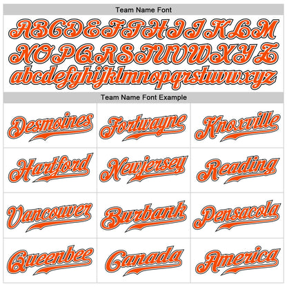Custom White Orange Pinstripe Orange-Black Authentic Baseball Jersey