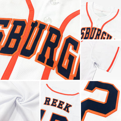 Custom White Royal Authentic Baseball Jersey